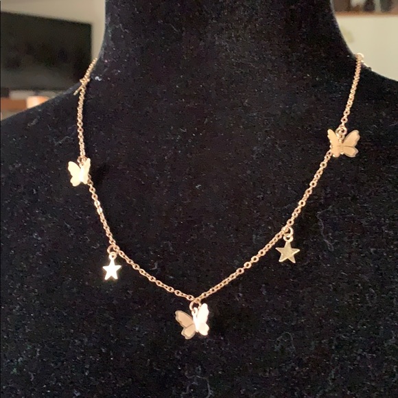 Francesca's Collections Jewelry - Gold tone butterfly and stars necklace